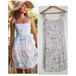 Kenny Flowers Mauna Kea Island Time Resort mini Dress XXL Smocked Tropical beach